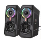 Cargar imagen en el visor de la galería, Set de bocinas gaming Gadgets&amp;Fun con luces RGB
