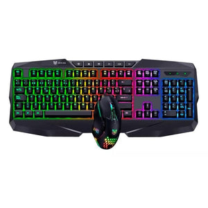 Kit de teclado y mouse alámbrico gamer Gadgets&Fun Con luces RGB