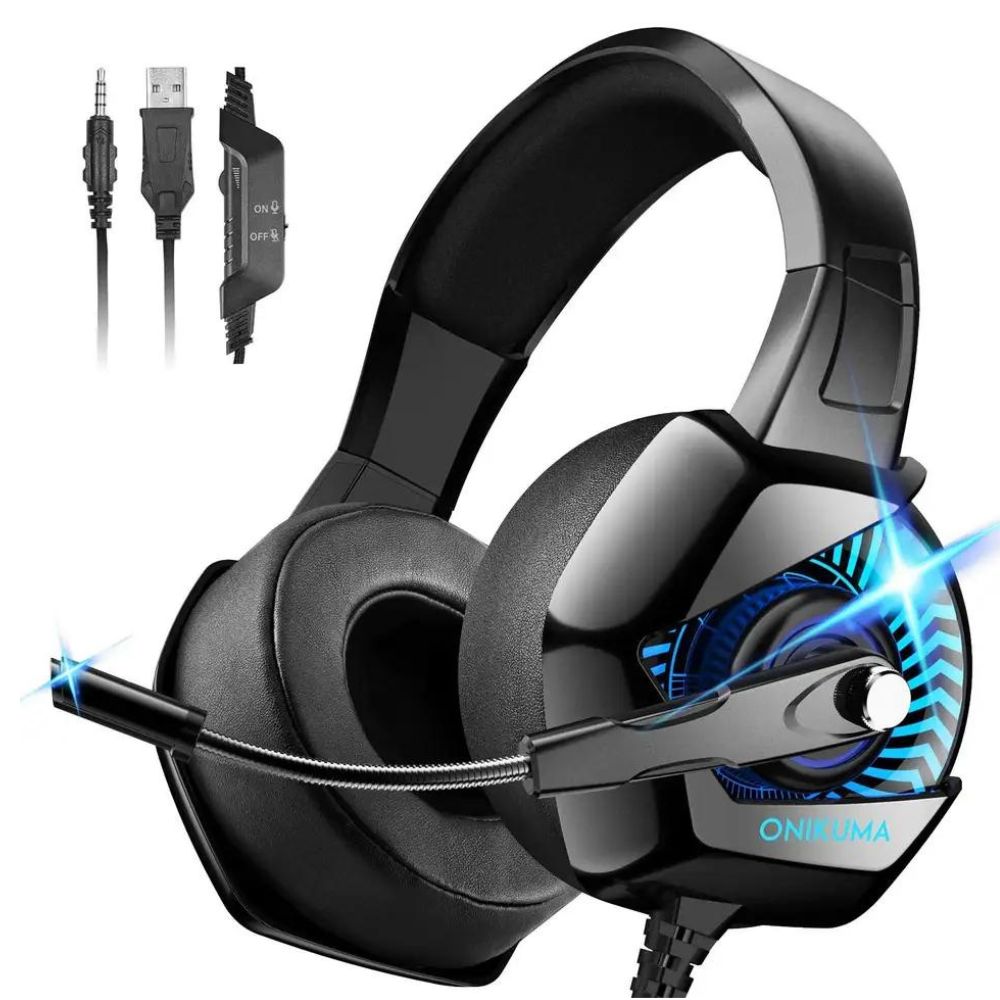 Audífonos gamer de diadema alámbrica Gadgets&Fun con luz LED