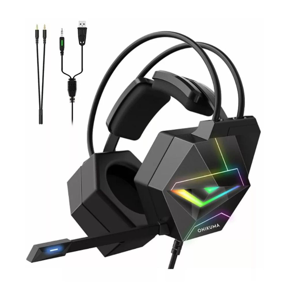 Diadema gamer alámbrica Gadgets&Fun RGB cancelación de ruido