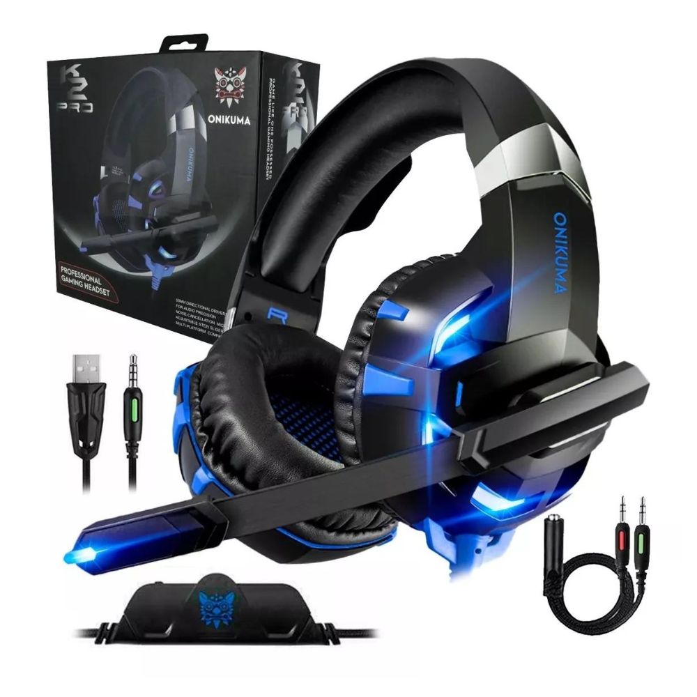 Audífonos gamer de diadema alámbrica Gadgets&Fun con luces LED