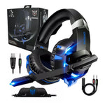Cargar imagen en el visor de la galería, Audífonos gamer de diadema alámbrica Gadgets&amp;Fun con luces LED
