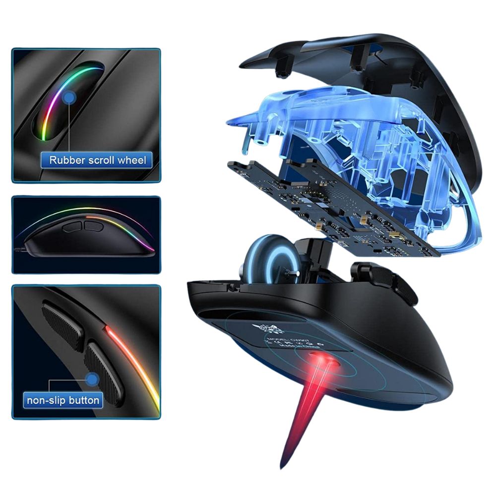 Mouse gamer alámbrico ergonómico Gadgets&Fun RGB