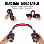 Cargar imagen en el visor de la galería, Audífonos gamer de diadema alámbrica Gadgets&amp;Fun con luces LED
