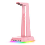 Cargar imagen en el visor de la galería, Soporte gamer para audífonos Gadgets&amp;Fun RGB entrada 3.5 y 7.1
