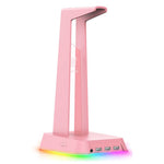 Cargar imagen en el visor de la galería, Soporte gamer para audífonos Gadgets&amp;Fun RGB entrada 3.5 y 7.1
