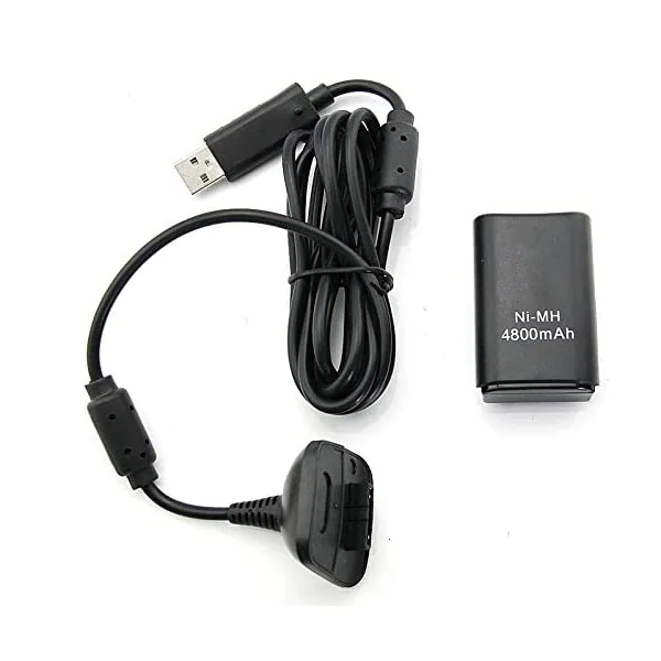 Batería recargable Xbox 360 Pila recargable Gadgets&Fun para Xbox 360 kit carga y juega