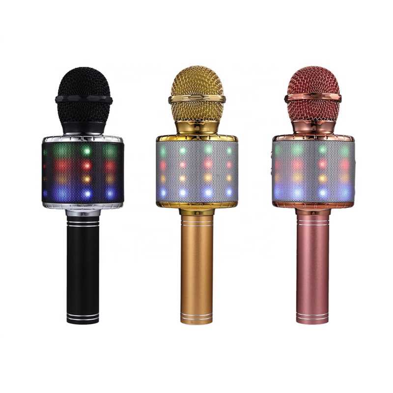 Micrófono Karaoke bluetooth con luces y efectos de voz