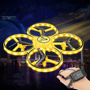 Dron cuadricóptero con luces LED Gadgets&Fun con sensor de mano