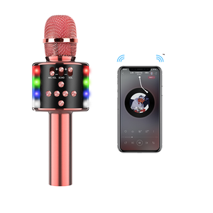 Micrófono Karaoke bluetooth con luces y efectos de voz