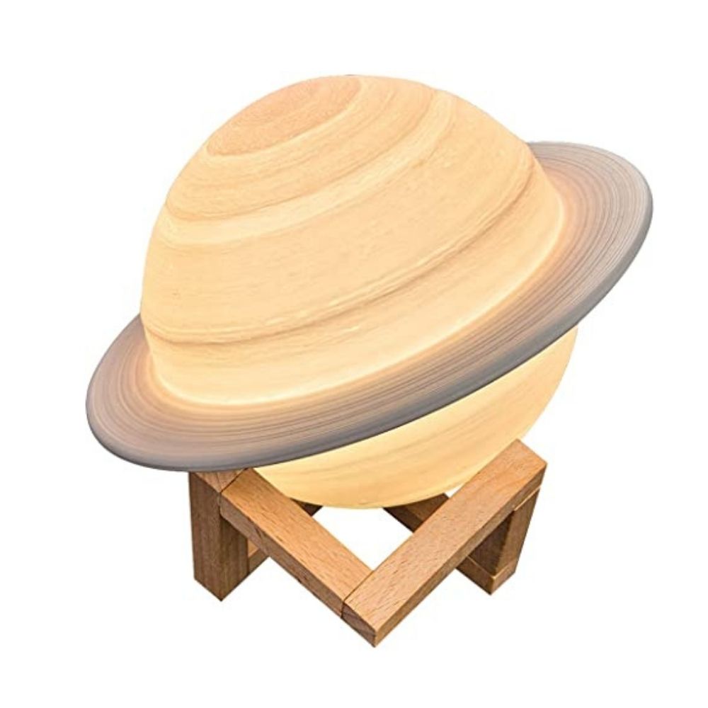 Lámpara de noche planeta Gadgets & Fun Lámpara diseño de saturno con control inalambrico.