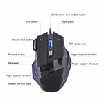 Cargar imagen en el visor de la galería, Mouse óptico Gamer alámbrico Gadgets&amp;Fun diseño ergonómico
