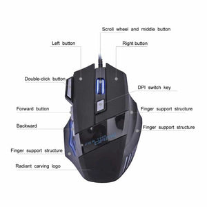 Mouse óptico Gamer alámbrico Gadgets&Fun diseño ergonómico