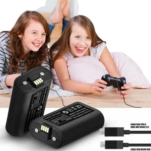 Kit de bateria recargable para control de videojuegos Xbox One Gadgets&Fun 2800 mAh compatible con Xbox one, Xbox one x y Xbox one S