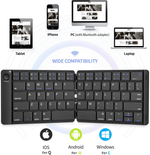 Cargar imagen en el visor de la galería, Teclado bluetooth inalámbrico plegable con batería recargable Gadgets&amp;Fun compatible con IOS, Android y Windows
